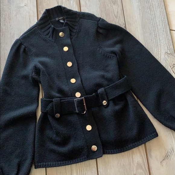 Alfani Sweaters - EUC Alfani black button down sweater